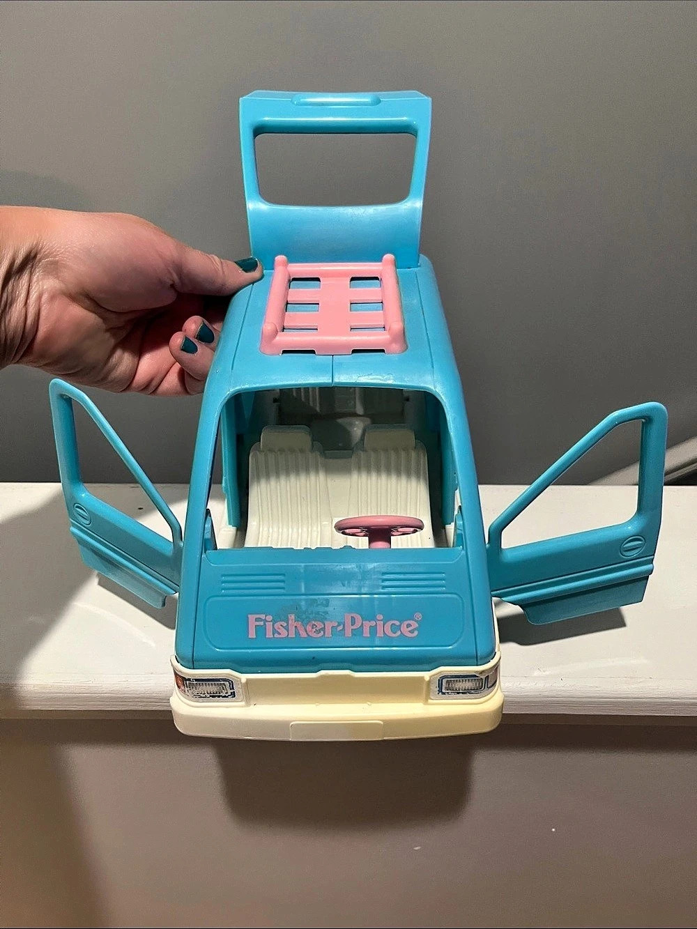 Fisher Price Loving Family Mini Van 1993 Blue & Pink - Picture 4 of 16